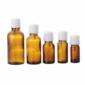 Amber glass 1/6 oz. bottle, 5 ml, Eurodropper & cap
